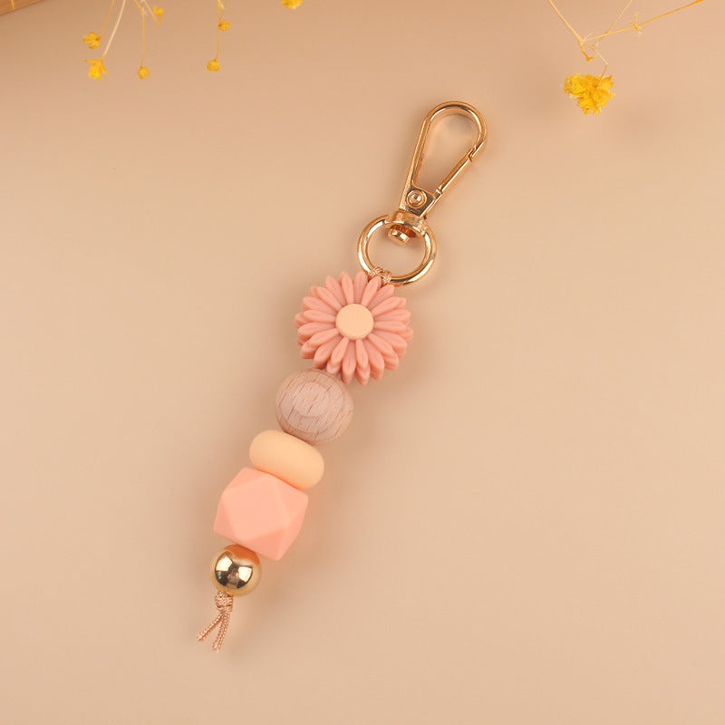 Wholesale Silicone Cartoon Daisy Keychains